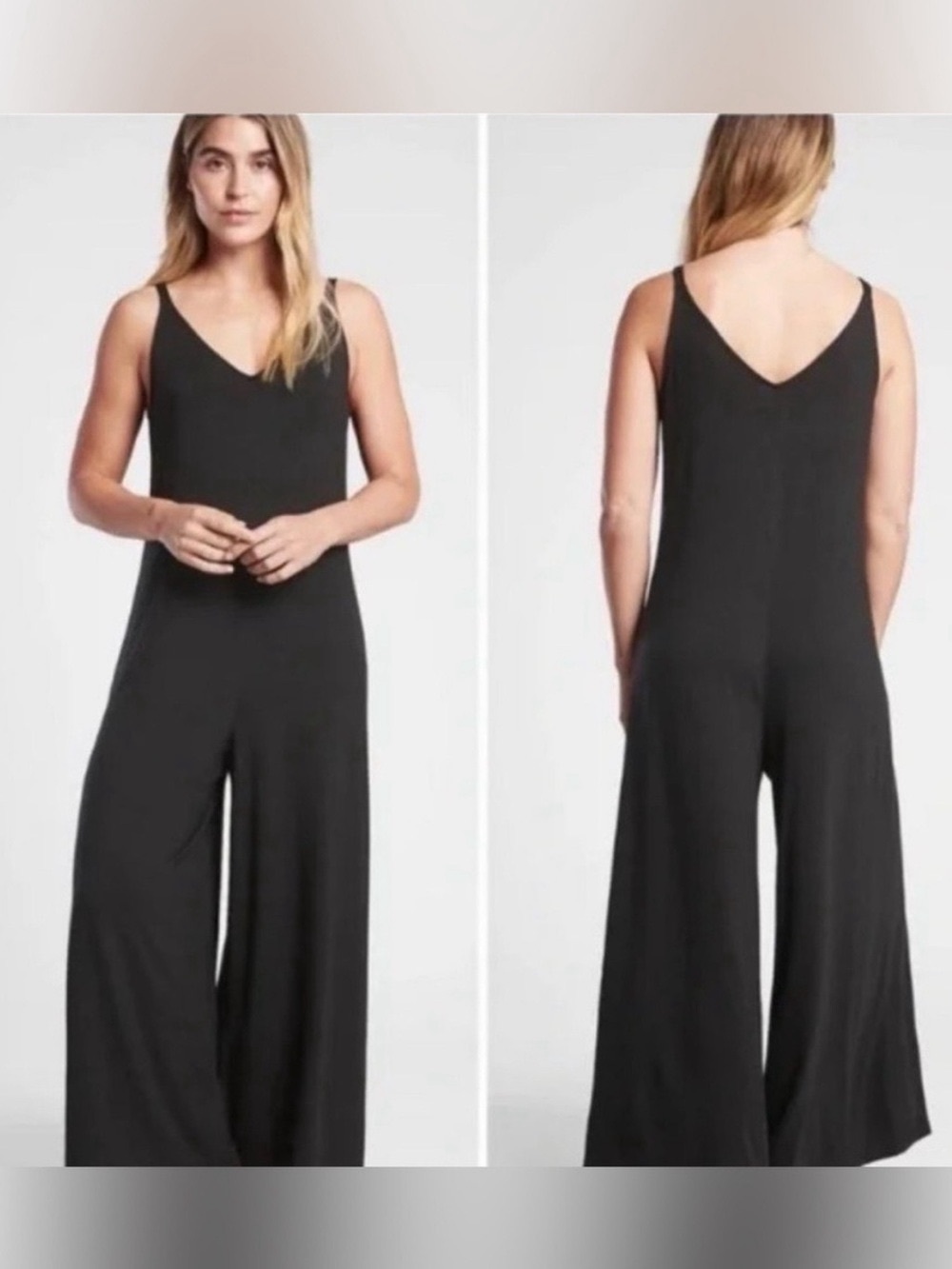 Athleta Wind Down Sleep V-Neck Romper Waffle Loungewear Cozy Medium